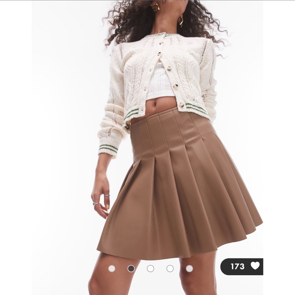 Topshop Pleated Prep Skirt